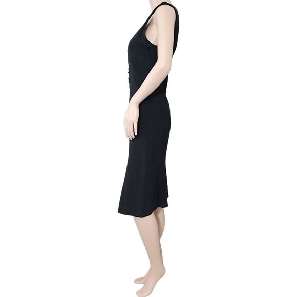 Moschino Beaded Party Dress Sz 6 S Cheap Chic Black Drop Waist‎ Elegant LBD READ - Picture 9 of 16